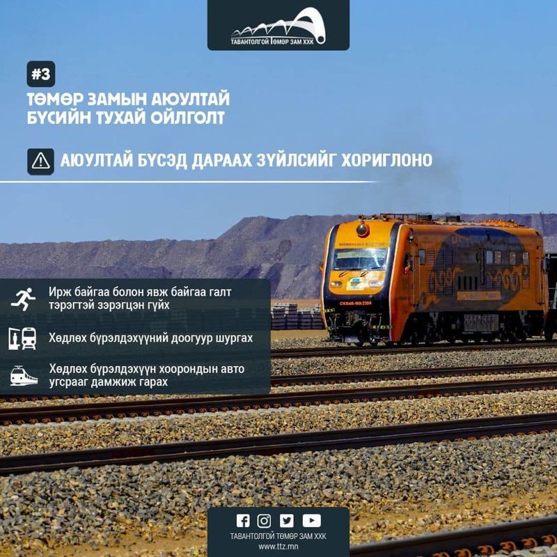 ТӨМӨР ЗАМЫН АЮУЛТАЙ БҮСЭД ДАРААХ ЗҮЙЛСИЙГ ХОРИГЛОНО