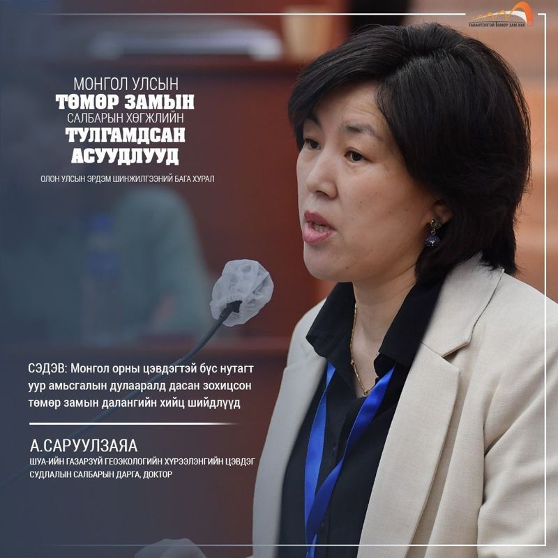 МОНГОЛ ОРНЫ ЦЭВДЭГТЭЙ БҮС НУТАГТ УУР АМЬСГАЛЫН ДУЛААРАЛД ДАСАН ЗОХИЦСОН ТӨМӨР ЗАМЫН ДАЛАНГИЙН ХИЙЦ ШИЙДЛҮҮД