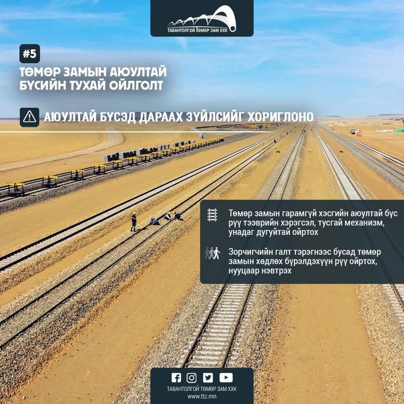 ТӨМӨР ЗАМЫН АЮУЛТАЙ БҮСЭД ДАРААХ ЗҮЙЛСИЙГ ХОРИГЛОНО