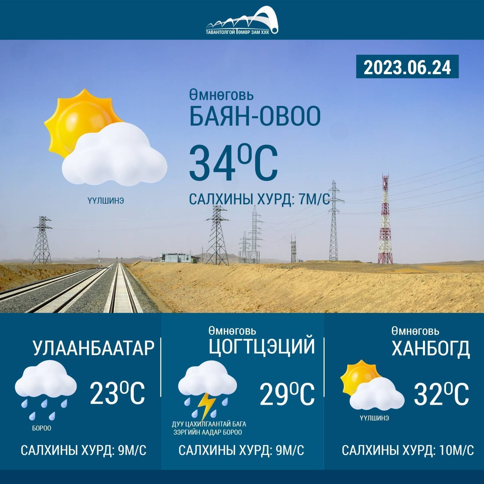 Цаг агаарын мэдээ /2023.06.24/